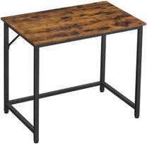 Songmics Rašomasis stalas, 80x50x75,5 cm, rudas ir juodas