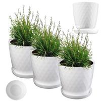 3x vazonas 25cm dangtelis + baltas stovas