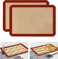 Nelimpantys Silikoniniai Kepimo Kilimėliai Kitchenraku 2 Vnt. 29,5X42 Cm