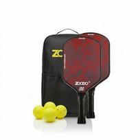 Zoodo P7 Kevlar red camo piklbolo raketės rinkinys 4 kamuoliukai USAPA krepšys
