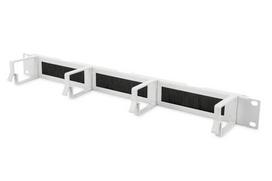Digitus Cable management panel with brush strips for 483 mm (19") cabinets (gray, 1 HE)