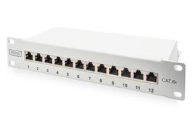 Digitus 10" Patchpanel DN-91612S-EA-G, 12-Port, Cat.6a (gray, 1U, Rack Mount, shielded)
