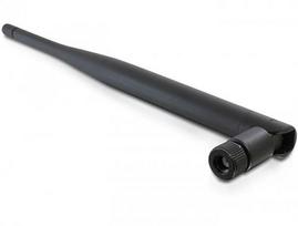 Delock WLAN 802.11 a/b/g/n Antenna RP-SMA 5 dBi (black, omnidirectional, swivel)
