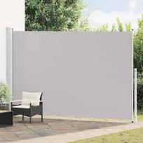 Ištraukiama šoninė kiemo pertvara pilkos spalvos 220x500cm