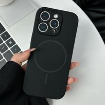 Originalus skysto silikono minkštas magnetinis dėklas, skirtas iPhone 16 15 14 Plus 13 12 Pro Max, su apsauga kamerai, belaidžio įkrovimo, paprastas dangtelis For iPhone 15