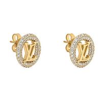Louis Vuitton Louise By Night LV Circle madingi metaliniai auskarai moterims M00757 Basic Packaging-Dust Bag+Box