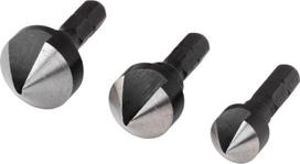Wolfcraft 3 vnt. kūginiai praėjimo grąžtai medienai, metalui, Pvc