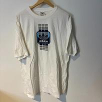 Vintažiniai Adidas Marškinėliai Vyriški XL Aukšti Balti Trefoil Logotipas Dvipusiai Marškinėliai S