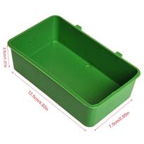Paukščių vandens vonelė Naminių paukščių dubenėlis Papūgos Banguotosios papūgėlės Paukščių vonelė Narve Kabinamas plastikinis Paukščiams Balandžiams Narve Vandens ir maisto tiektuvas Paukščių augintiniui žalia