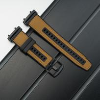Leather Silicone Strap For Amazfit T Rex 3/2 Sports Women Men Bracelet Band Loop For Amazfit T-Rex/T-Rex Pro 2Ultra Accessory For T Rex 3 šviesiai ruda spalva