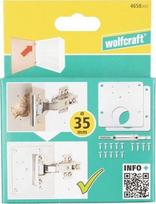 Wolfcraft Komplektas spintelių vyrių tvirtinimui