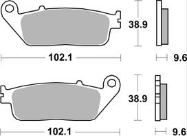 BREMBO Stabdžių kaladėlių komplektas PRIME -  Sinter - LA 07HO41LA