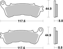 BREMBO Stabdžių kaladėlių komplektas PRIME -  Sinter - LA 07HO57LA