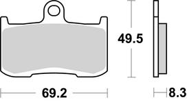 BREMBO Stabdžių kaladėlių komplektas XTRA - Sinter - SR 07KA23SR