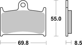 BREMBO Stabdžių kaladėlių komplektas PRIME -  Sinter - LA 07SU14LA