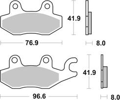 BREMBO Stabdžių kaladėlių komplektas XTRA - Sinter - SR 07YA22SR