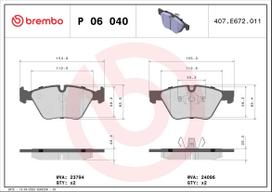 BREMBO Stabdžių kaladėlių komplektas XTRA LINE P 06 040X