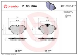 BREMBO Stabdžių kaladėlių komplektas XTRA LINE P 06 064X