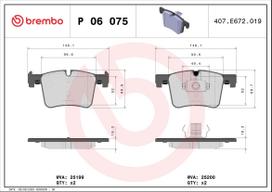 BREMBO Stabdžių kaladėlių komplektas XTRA LINE P 06 075X