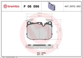 BREMBO Stabdžių kaladėlių komplektas XTRA LINE P 06 096X