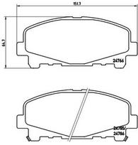BREMBO Stabdžių kaladėlių komplektas XTRA LINE P 28 043X
