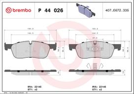 BREMBO Stabdžių kaladėlių komplektas XTRA LINE P 44 026X