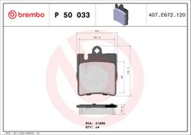 BREMBO Stabdžių kaladėlių komplektas XTRA LINE P 50 033X