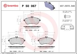BREMBO Stabdžių kaladėlių komplektas XTRA LINE P 50 067X