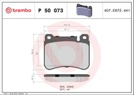 BREMBO Stabdžių kaladėlių komplektas XTRA LINE P 50 073X