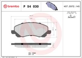 BREMBO Stabdžių kaladėlių komplektas XTRA LINE P 54 030X