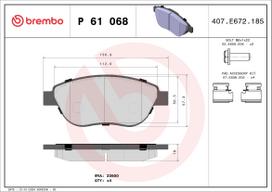 BREMBO Stabdžių kaladėlių komplektas XTRA LINE P 61 068X