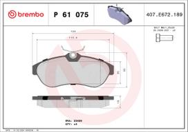 BREMBO Stabdžių kaladėlių komplektas XTRA LINE P 61 075X