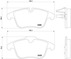 BREMBO Stabdžių kaladėlių komplektas XTRA LINE P 61 106X