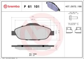 BREMBO Stabdžių kaladėlių komplektas XTRA LINE P 61 101X