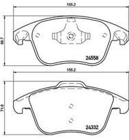 BREMBO Stabdžių kaladėlių komplektas XTRA LINE P 61 117X