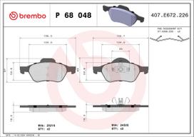 BREMBO Stabdžių kaladėlių komplektas XTRA LINE P 68 048X