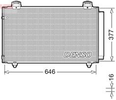 DENSO Oro kondicionieriaus kondensatorius DCN50043