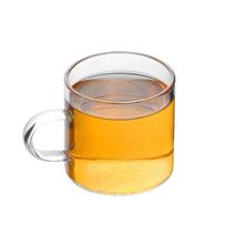 120 ml spalvoto kotelio stiklinis arbatos puodelis su rankena – Atsparus karščiui aukšto boro silikato vandens puodelis Clear- 1 cup
