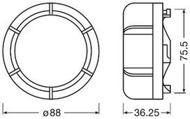 ams-OSRAM Dangtelis, priekinis žibintas LEDriving® CAP LEDCAP01