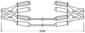 ams-OSRAM Trumpiklių laidai STARTER CABLE 150A OSC060