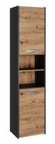 Topeshop S40 ANTRACYT/ARTISAN bathroom storage cabinet