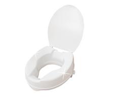 Mobilex tualeto sėdynės paaukštinimas su dangčiu, 10cm, baltas
