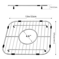 304 Premium nerūdijančio plieno kriauklės apsaugos virtuvės kriauklei, universalus dvigubos kriauklės dugno grotelės 13,2 x11,6 x1,25 , Plieninė virtuvė