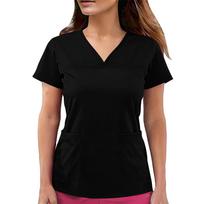 Women's  Color Short-sleeved V-neck Caregiver Uniform Top With  Color Pockets XL juoda