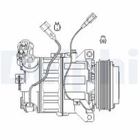 DELPHI Oro kondicionieriaus kompresorius Air conditioner compressor CS20482