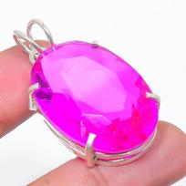 Natural Pink Kunzite Gemstone 925 Sterling Silver Jewelry Pendant 1.89  AP-14240