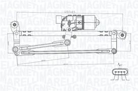 MAGNETI MARELLI Langų valytuvų sistema 064351737010