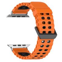 Silicone Band For Apple Watch Series 11 10 9 8 7 6 SE3 Sport Strap Two tone Bracelet For Iwatch Ultra 3/2 49mm 38 40 42 44 46mm 38-40-41MM