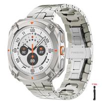 Dėklas+Apyrankė Samsung Galaxy Ultra 47mm Nerūdijančio Plieno Laikrodžio Apyrankė Metalinis Dangtelis Ekrano Apsauga Galaxy Ultra 2025 išmaniajam laikrodžiui Watch 7 Ultra 47mm