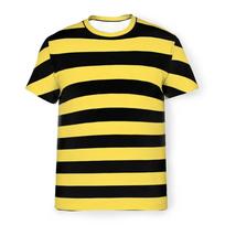 2026 Madingi marškinėliai Su bitėmis ir dryžiais Juodi ir geltoni dryžuoti marškinėliai Hipsterių viršutiniai drabužiai Vyrams Moterims T-shirt XL